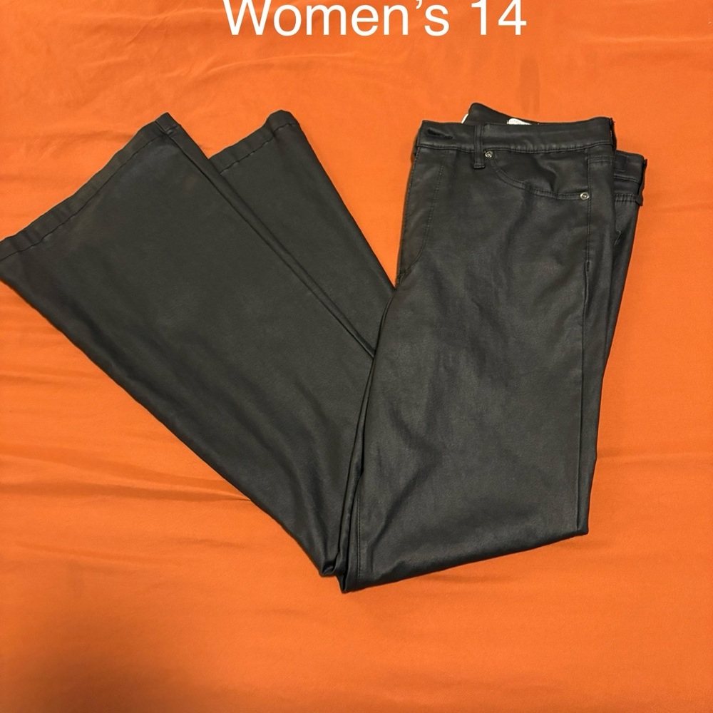 Women's Black Pleather Pants